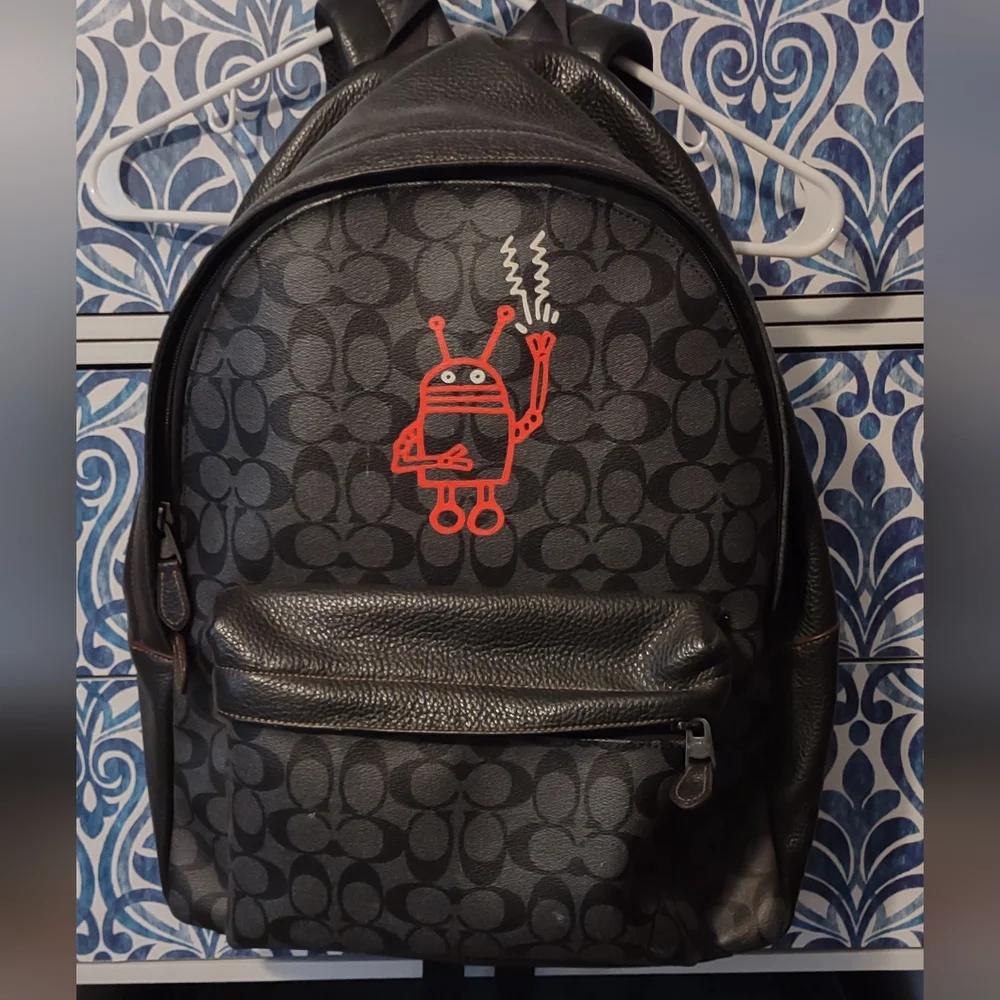 Coach Limited Edition Keith Haring Robot Backpack